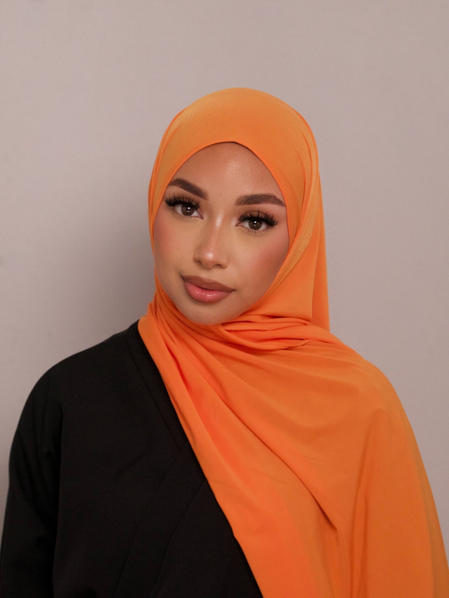 ORANGE CRINKLED PREMIUM JERSEY HIJAB