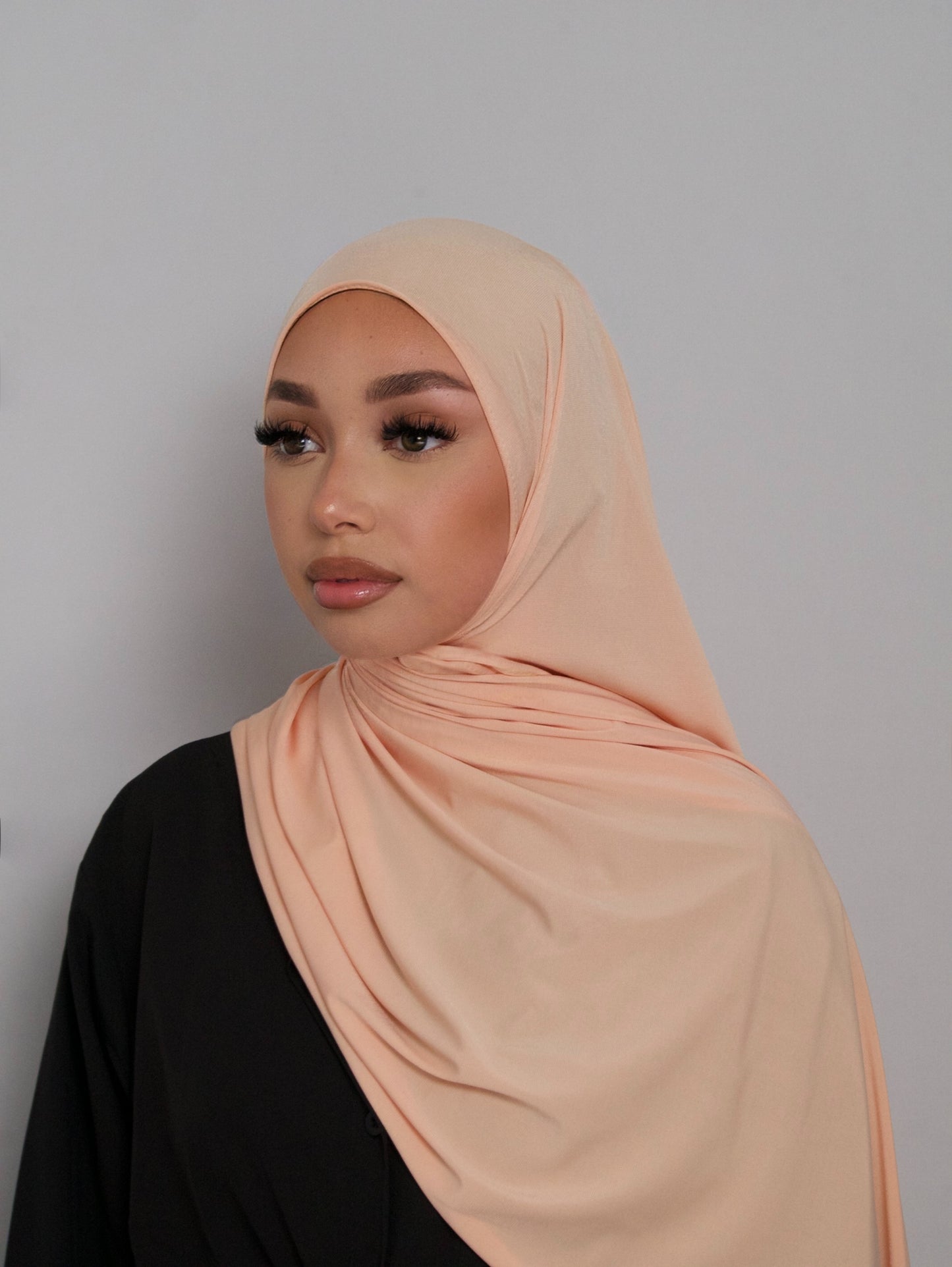 PEACH JERSEY PREMIUM HIJAB