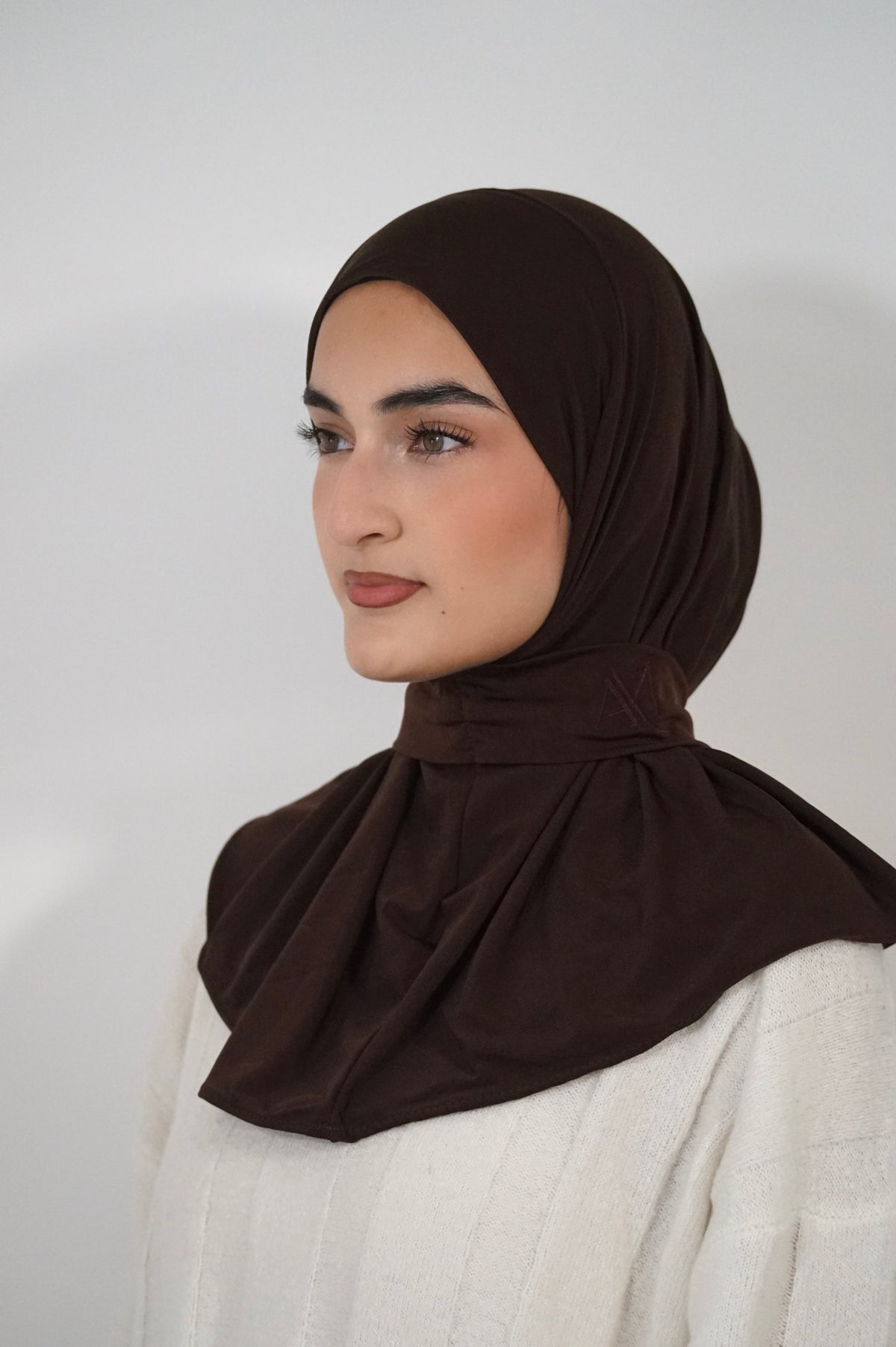 DARK BROWN INSTANT HIJAB