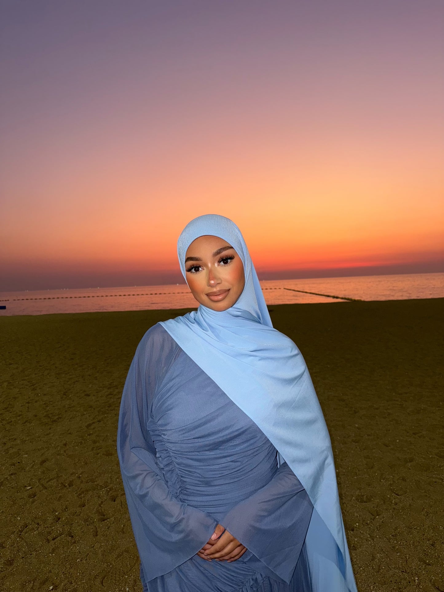 SKY BLUE PREMIUM JERSEY HIJAB