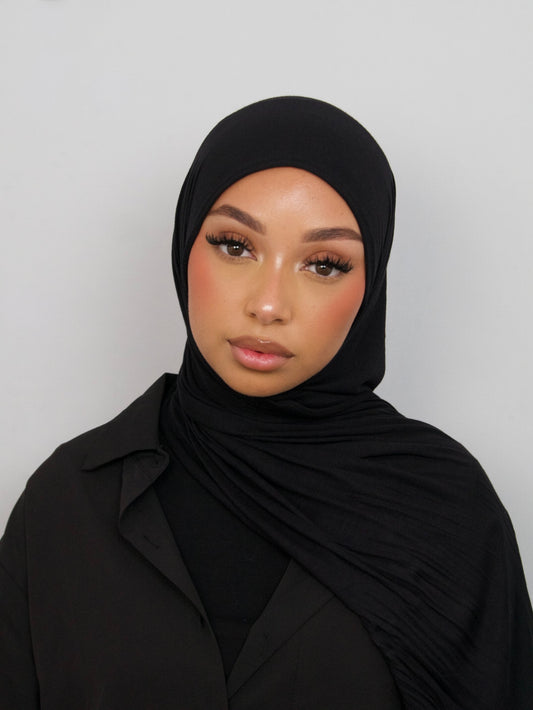 BLACK BAMBOO JERSEY HIJAB