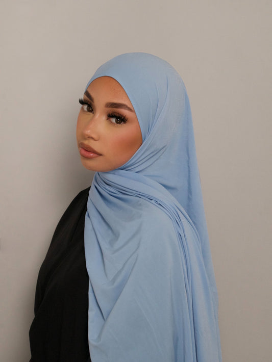 SKY BLUE PREMIUM JERSEY HIJAB
