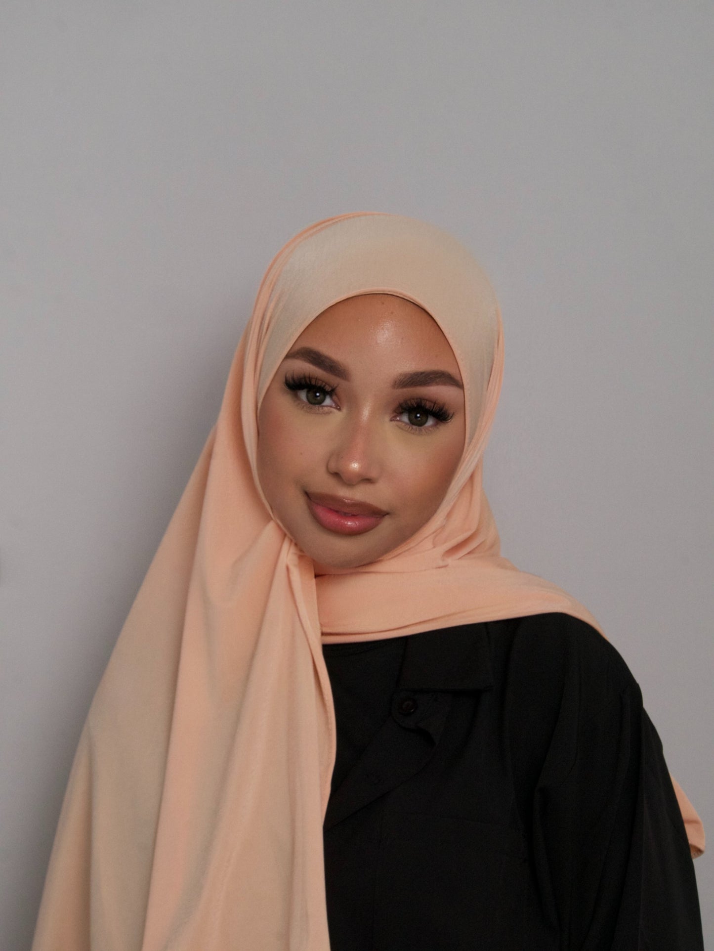 PEACH JERSEY PREMIUM HIJAB