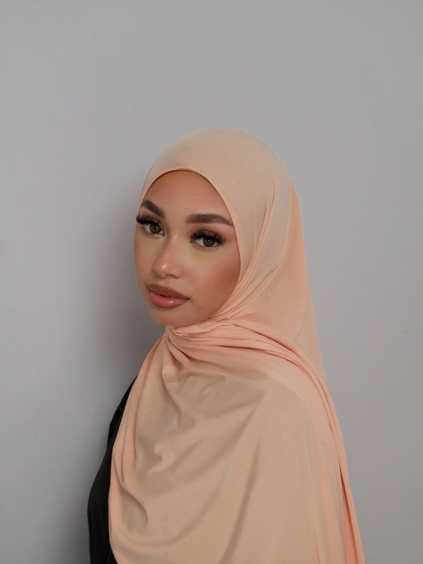 PEACH JERSEY PREMIUM HIJAB