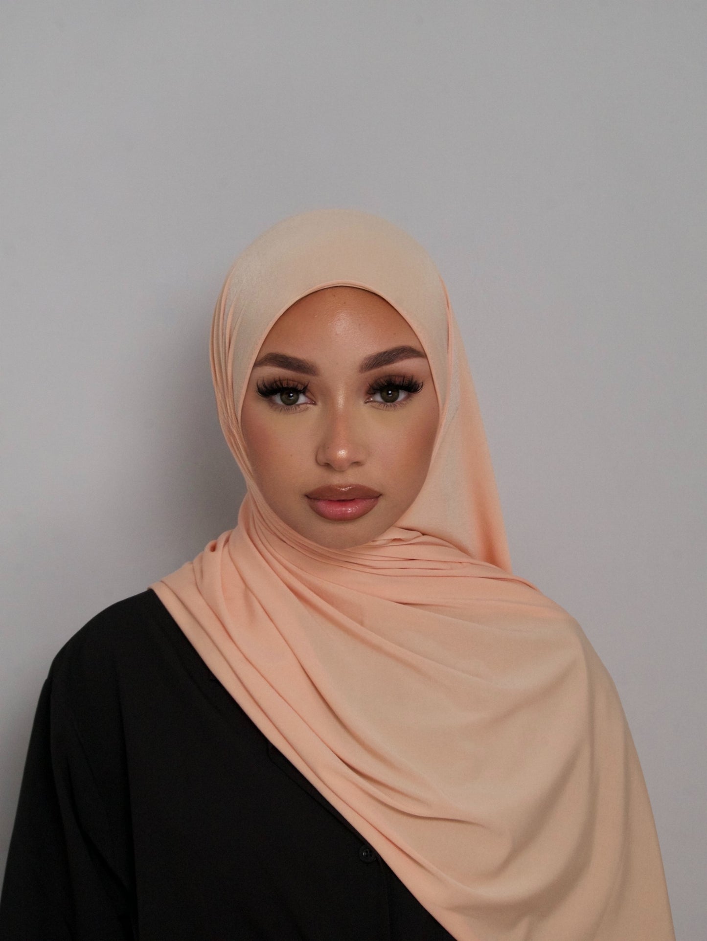 PEACH JERSEY PREMIUM HIJAB