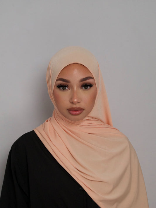 PEACH JERSEY PREMIUM HIJAB