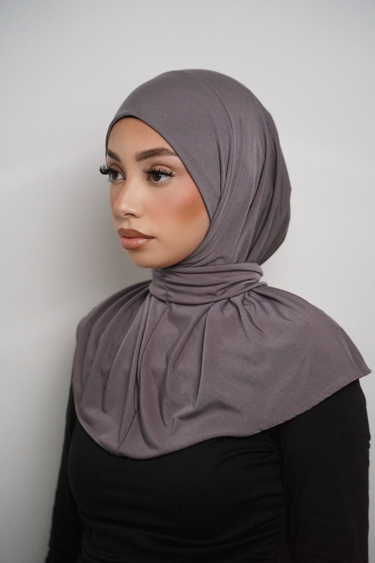 TAUPE GREY INSTANT HIJAB