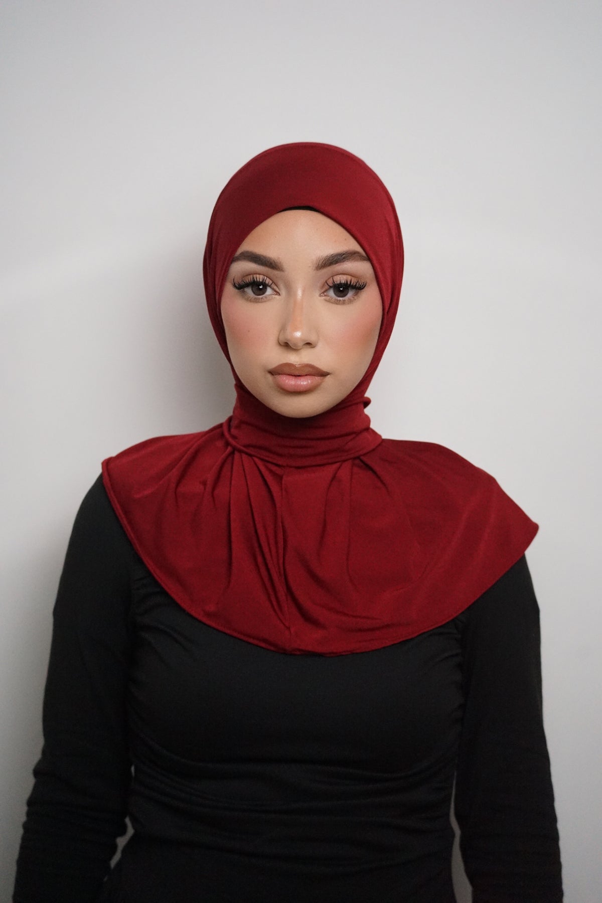 BURGUNDY INSTANT HIJAB