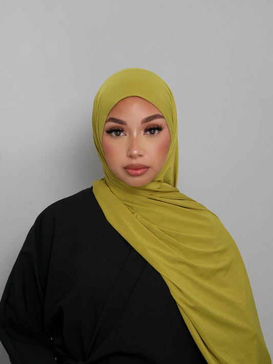 OLIVE GREEN JERSEY PREMIUM HIJAB