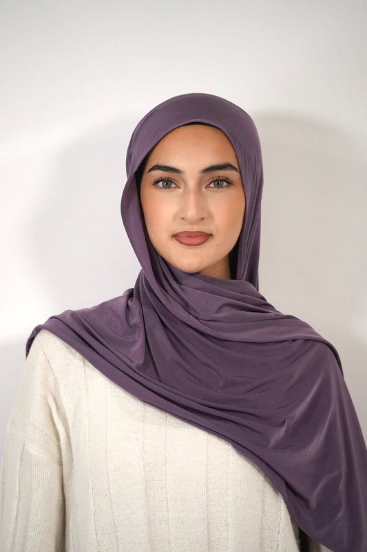 MAUVE LIQUID JERSEY HIJAB