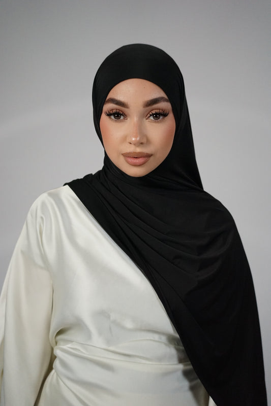 BLACK LIQUID JERSEY HIJAB