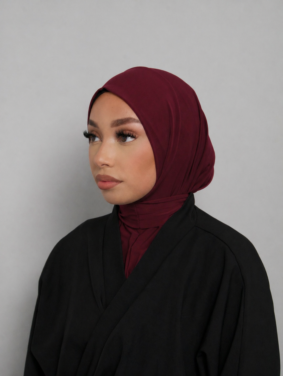 BURGUNDY INSTANT HIJAB