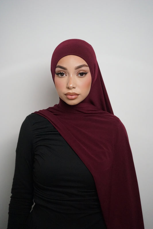 RASPBERRY LUXE PREMIUM JERSEY HIJAB