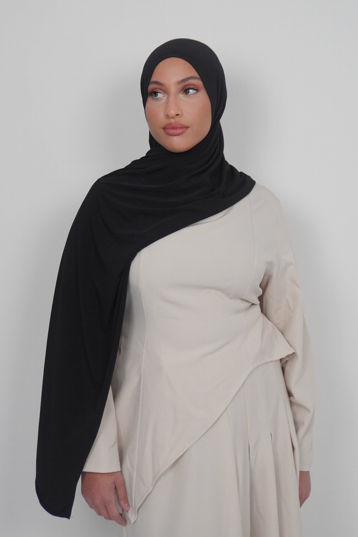 BLACK LUXE PREMIUM JERSEY HIJAB