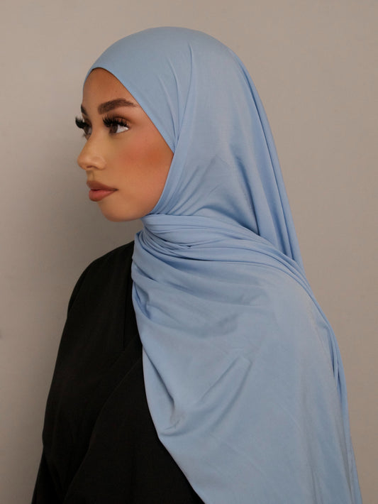 SKY BLUE LUXE PREMIUM JERSEY HIJAB