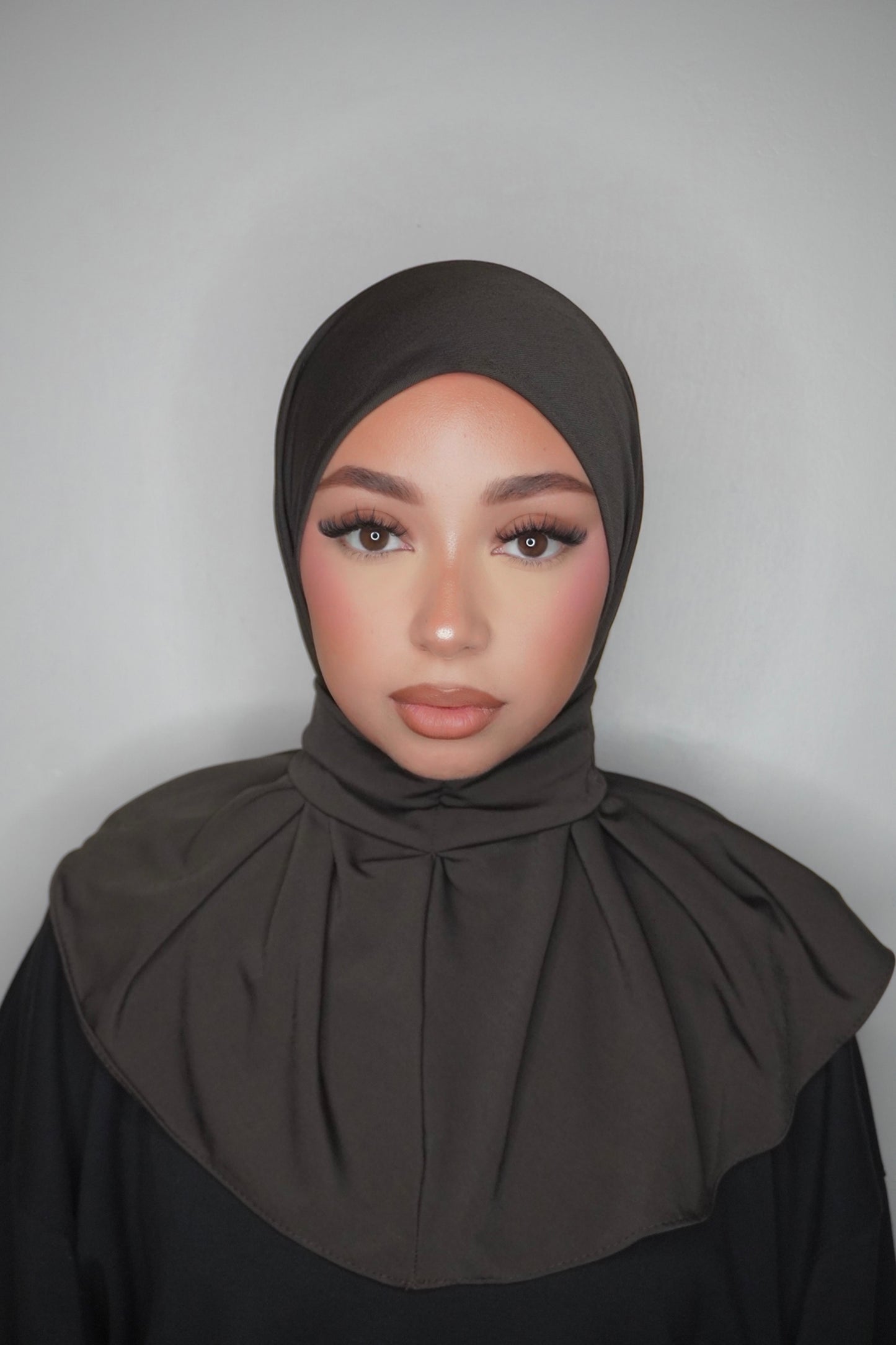 DARK BROWN INSTANT HIJAB