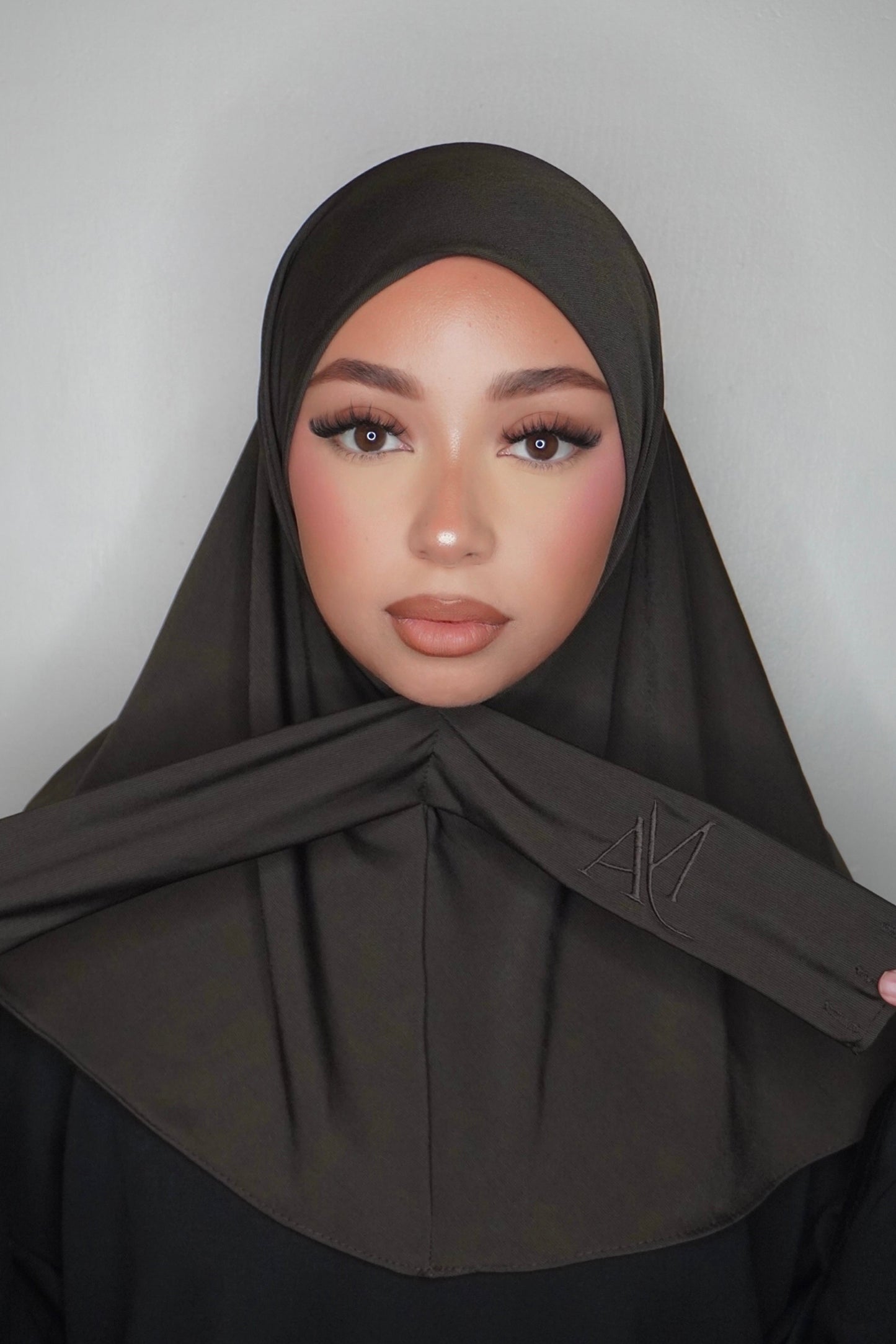 DARK BROWN INSTANT HIJAB