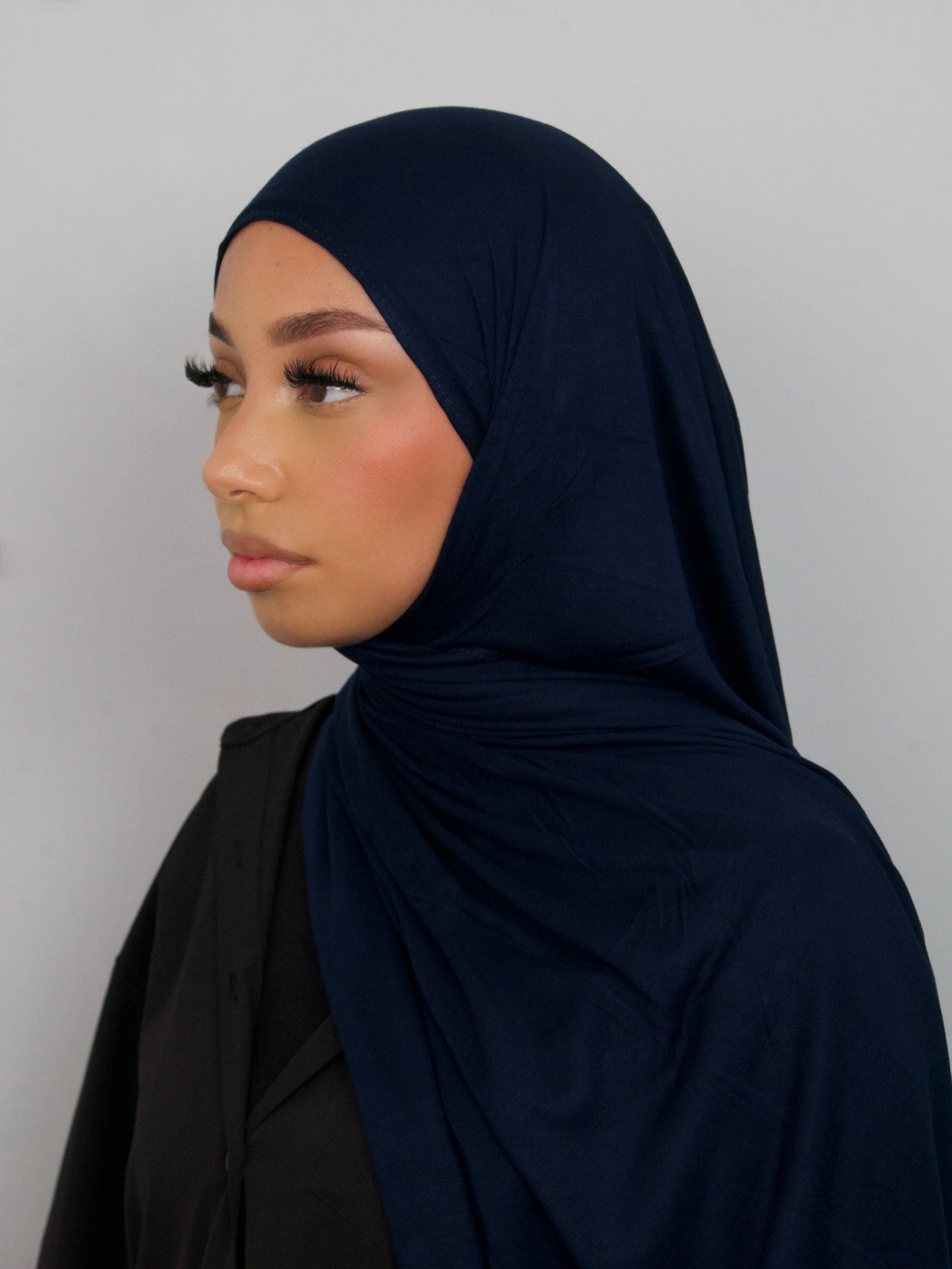 NAVY JERSEY BAMBOO HIJAB