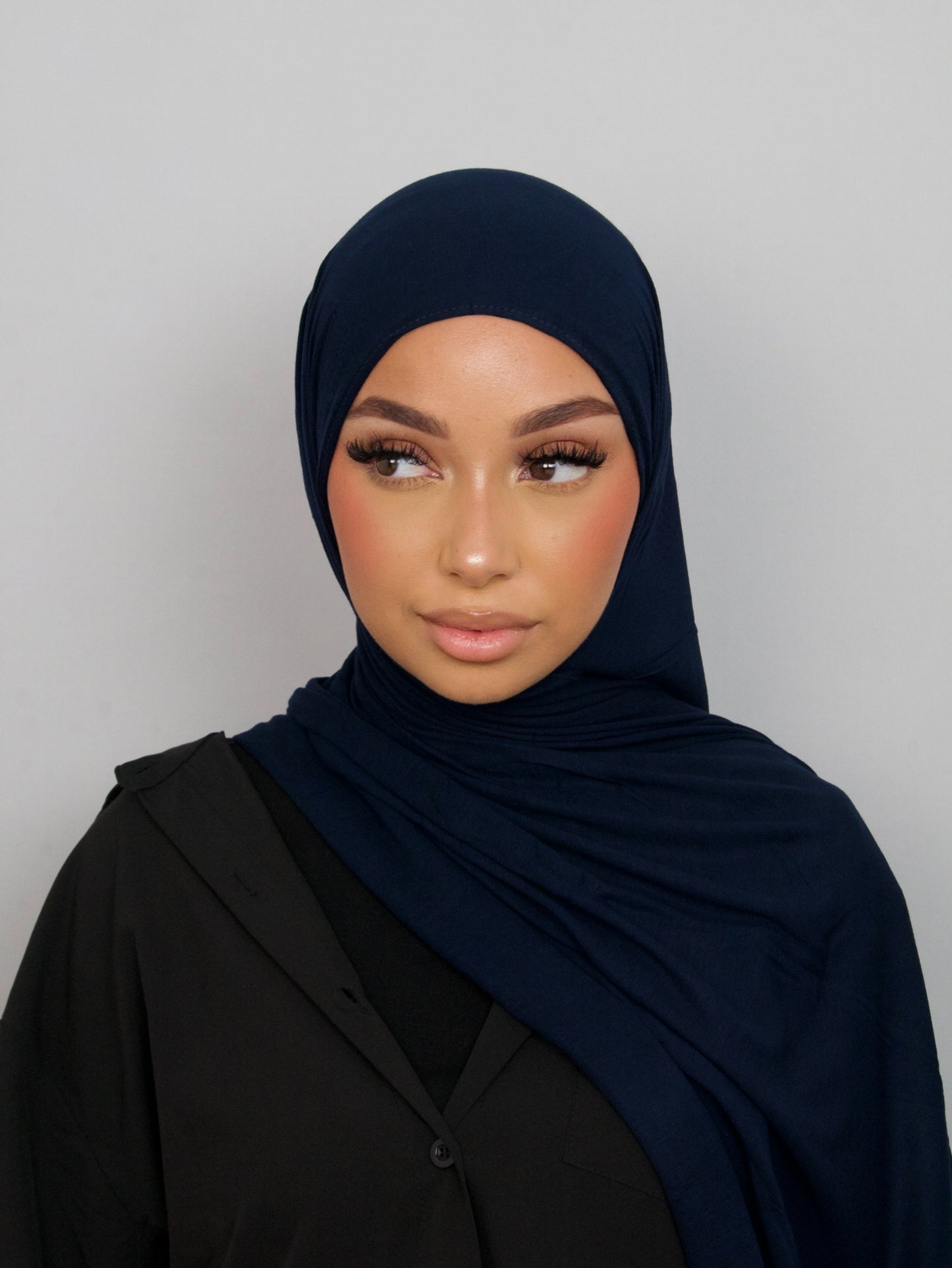 NAVY JERSEY BAMBOO HIJAB