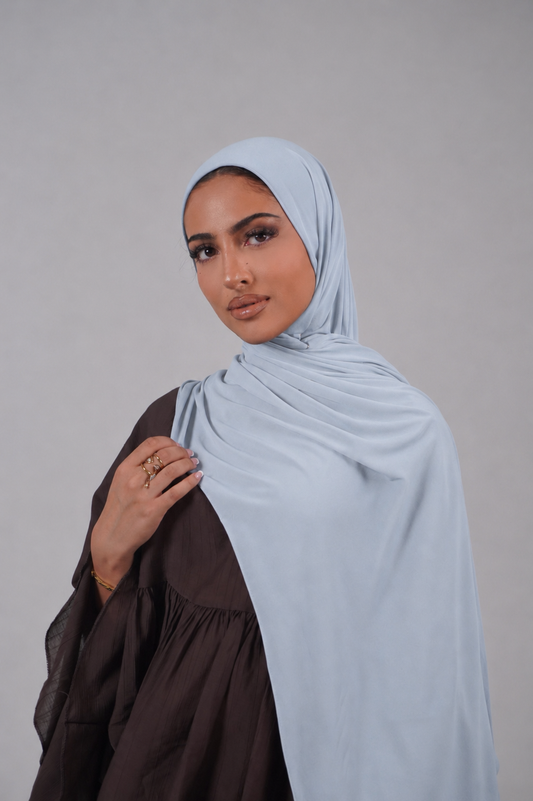 SKY BLUE LUXE PREMIUM JERSEY HIJAB