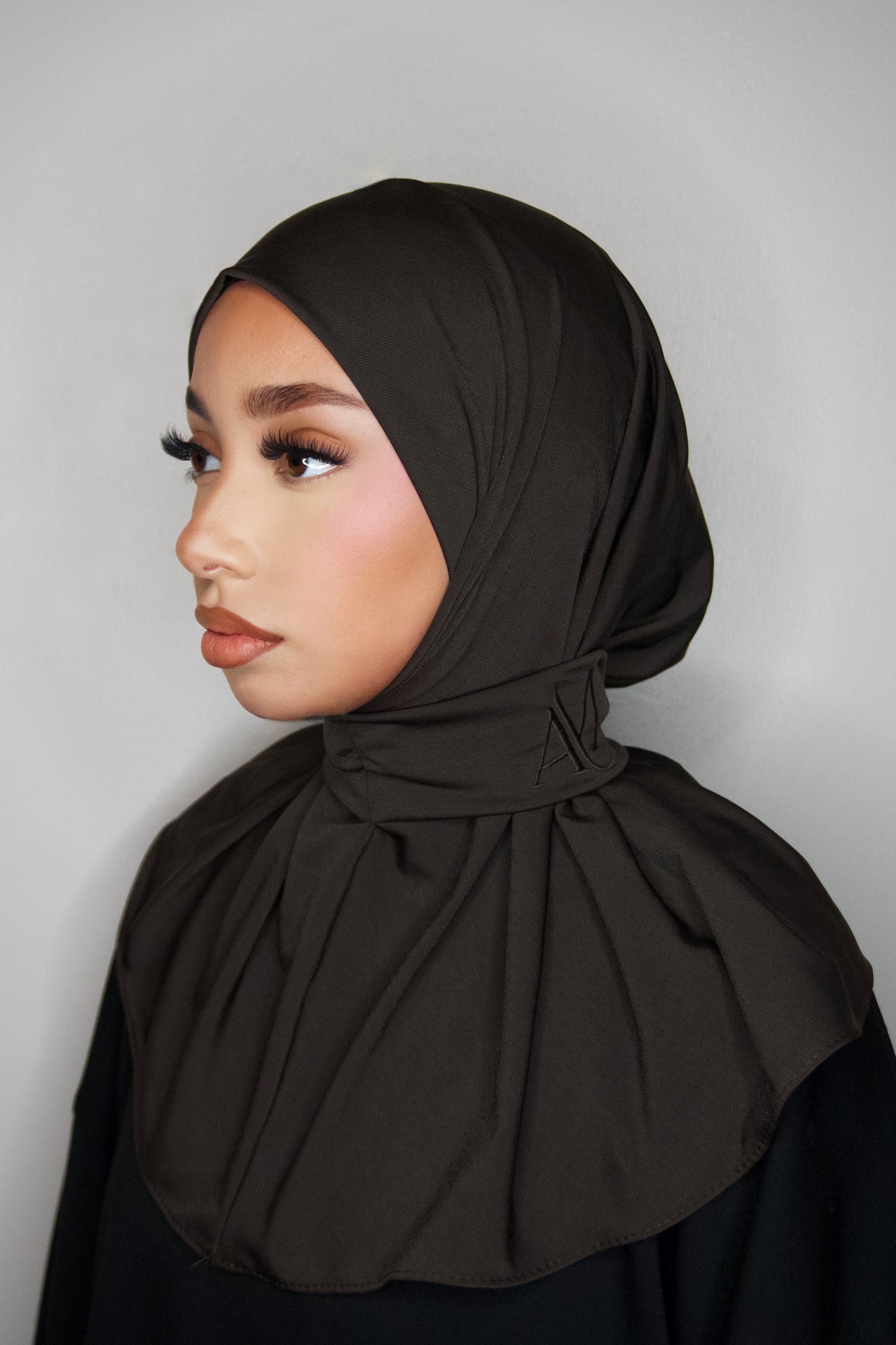 DARK BROWN INSTANT HIJAB