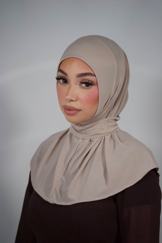 BEIGE INSTANT HIJAB