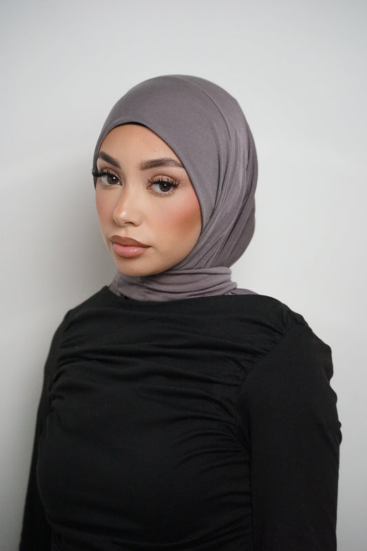 TAUPE GREY INSTANT HIJAB