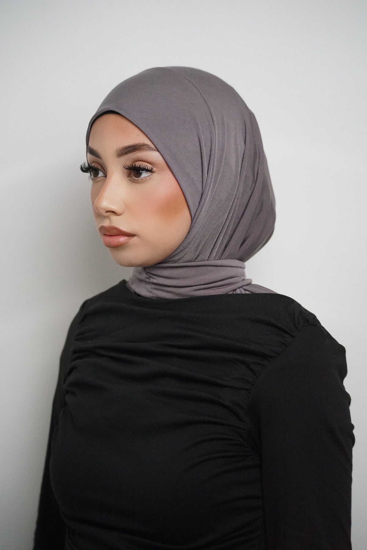 TAUPE GREY INSTANT HIJAB